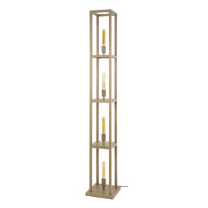 Giga Meubel Vloerlamp Quadra – Beige – 4-Lichts – 25x25x163cm