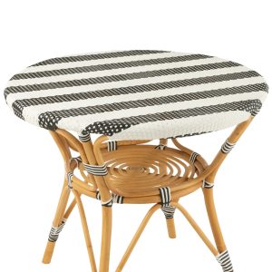 J-Line tafel Live – rotan/kunststof – naturel/zwart
