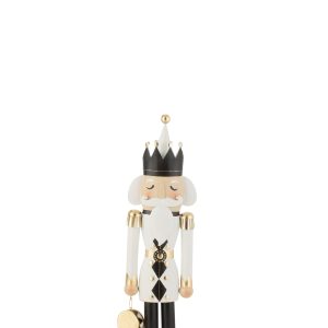 J-Line figuur Notenkraker – ijzer – zwart/wit – medium
