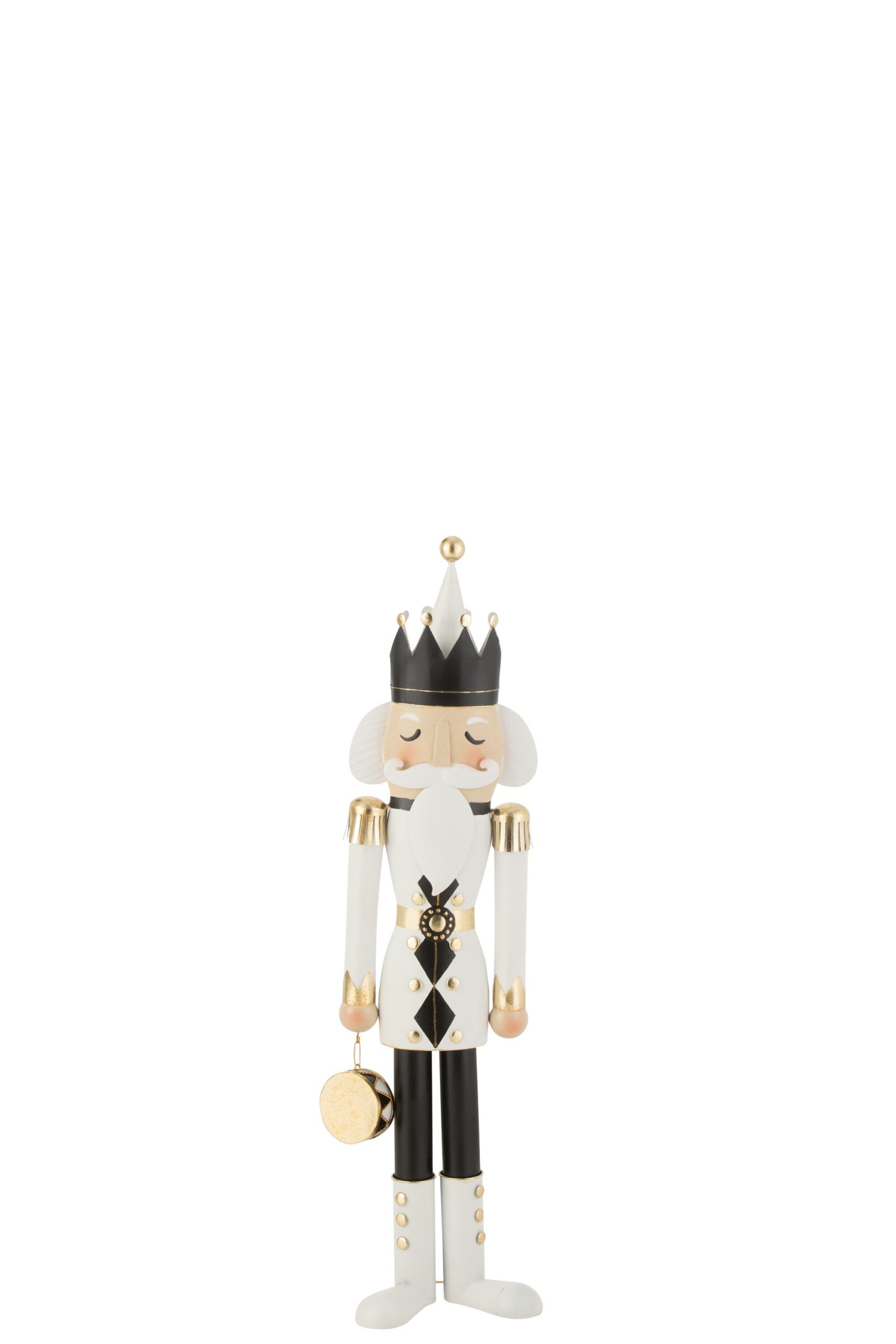 J-Line figuur Notenkraker - ijzer - zwart/wit - medium