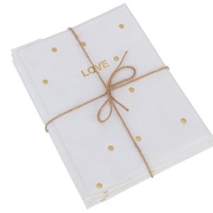 J-Line decoratie Kaarten Envelop Home/Love/Joy – papier – 6 stuks