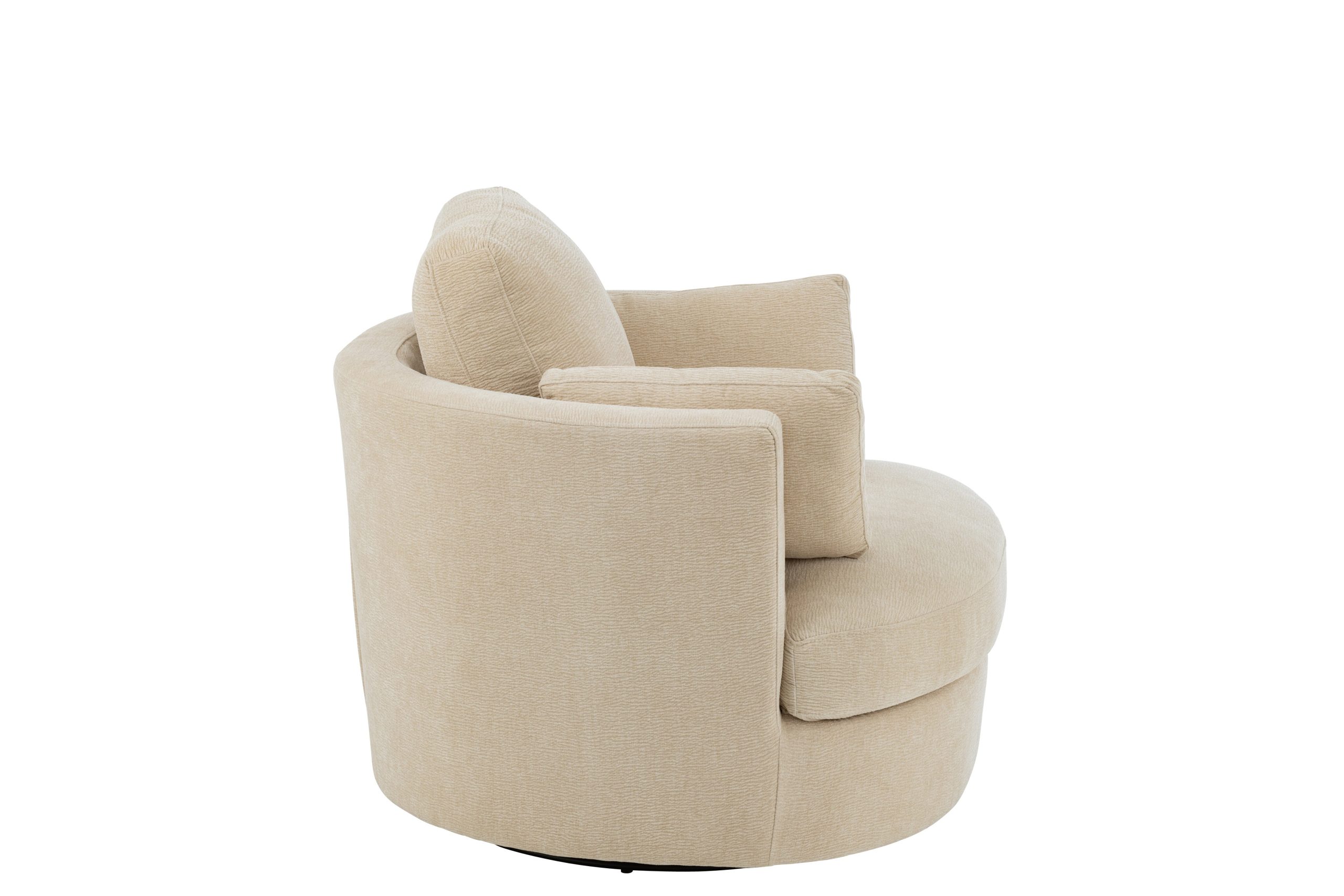 J-Line loungestoel Swiv - populierenhout/schuime - hout - beige