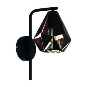 EGLO wandlamp Carlton 4 – e27 – 16 cm – zwart/koper EGLO wandlamp Carlton 4 – e27 – 16 cm – zwart/koper