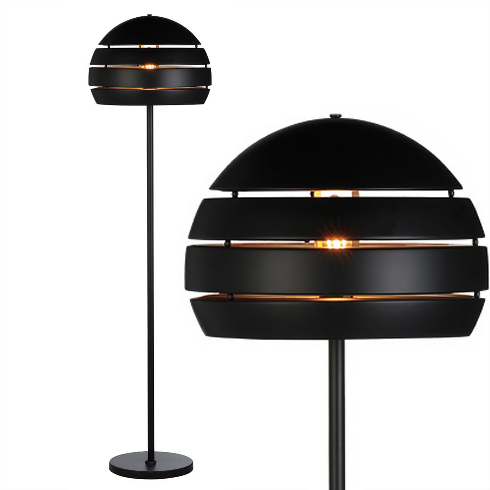 Freelight vloerlamp Djarin - 1 lichts - 40 x 150 cm - zwart goud