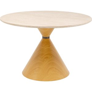 Kare Design Eettafel Cono Travertino Ø120cm eik Kare Design Eettafel Cono Travertino Ø120cm eik
