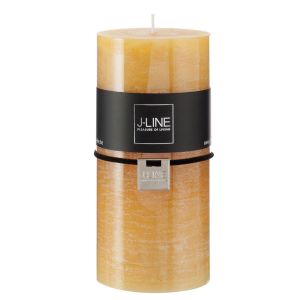 J-Line cilinderkaars – oker – large – 52U – 6 stuks