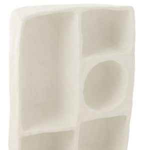 J-Line wandrek Flint – papier maché – wit – large