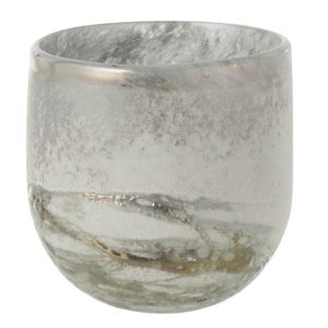 J-Line windlicht Scavo – glas – grijs – small J-Line windlicht Scavo – glas – grijs – small