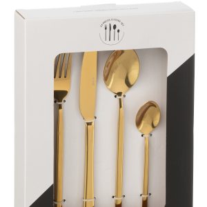 J-Line bestek – roestvrij staal – blinkend goud – box van 24 stuks J-Line bestek – roestvrij staal – blinkend goud – box van 24 stuks