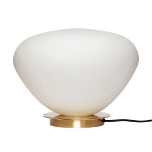 Hübsch tafellamp Bean – glas/ijzer – ø39xh28cm, e27