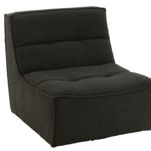 J-Line zetel Draaiend Vierkant – hout/textiel – zwart