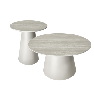 Furnhouse salontafel set Tango – Lichtgrijs – Ø 45/80 cm Furnhouse salontafel set Tango – Lichtgrijs – Ø 45/80 cm
