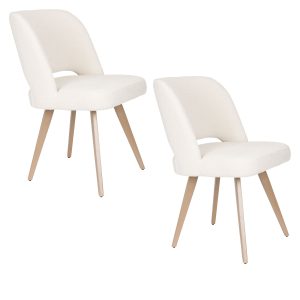 Housecraft Living Yves Eetkamerstoelen Wit – Set van 2 Housecraft Living Yves Eetkamerstoelen Wit – Set van 2