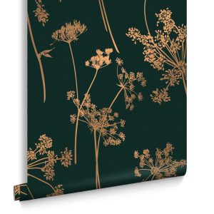 Graham & Brown Vliesbehang – Anthriscus Emerald – 10mx52cm Graham & Brown Vliesbehang – Anthriscus Emerald – 10mx52cm
