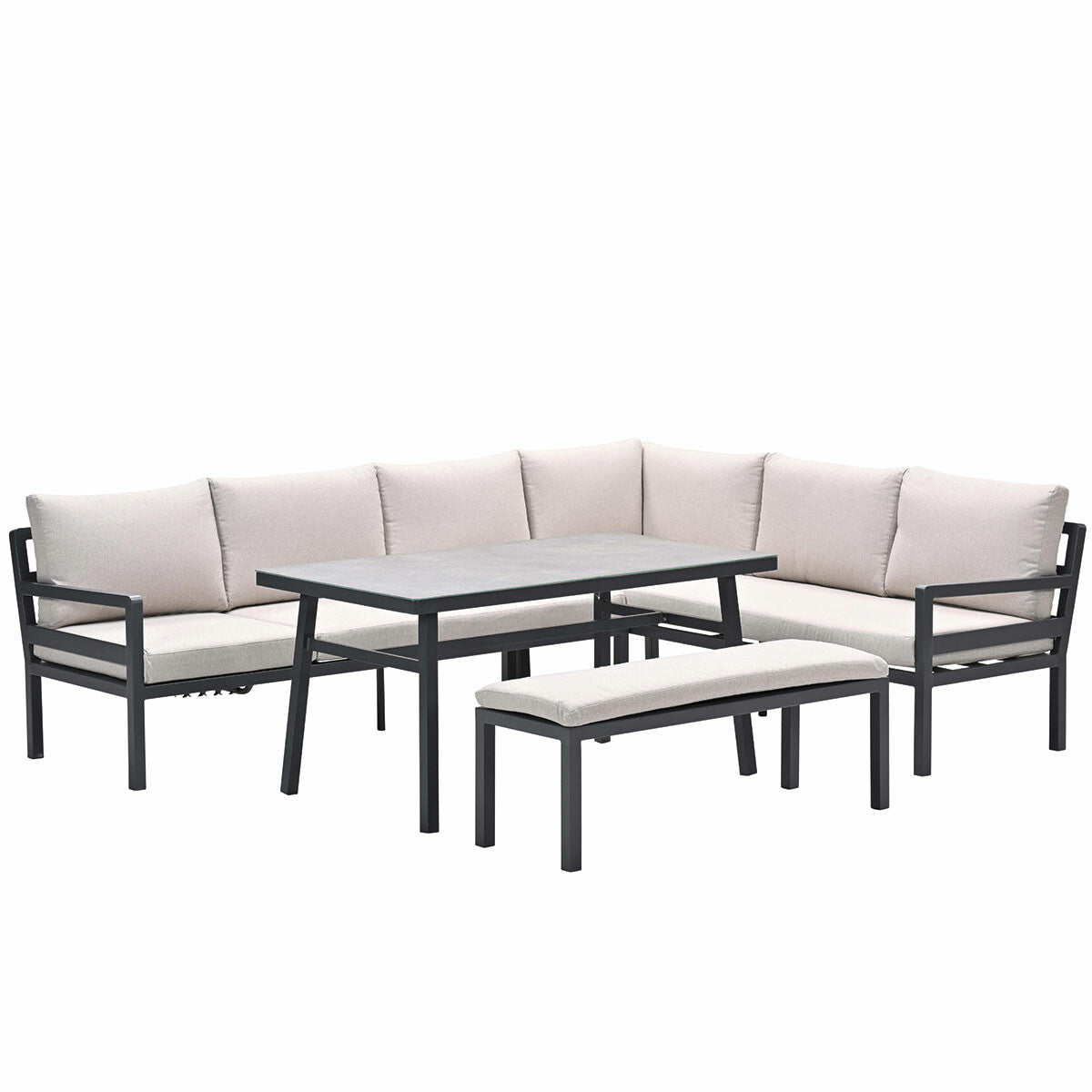 Garden Impressions lounge dining set Markus - desert sand 4-delig