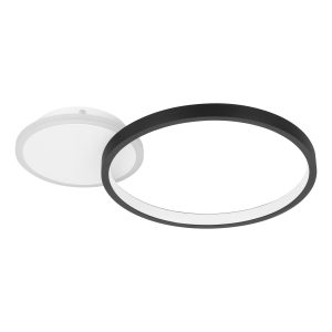 EGLO plafondlamp Gafares – led – 40,5 cm – zwart/wit – dimbaar EGLO plafondlamp Gafares – led – 40,5 cm – zwart/wit – dimbaar