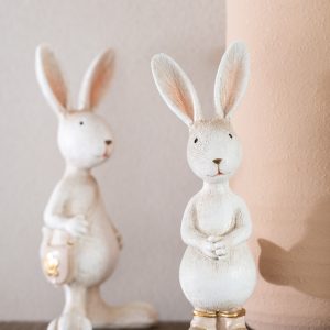 J-Line figuur Konijn Gekleed – polyresin – mix – 3 st.