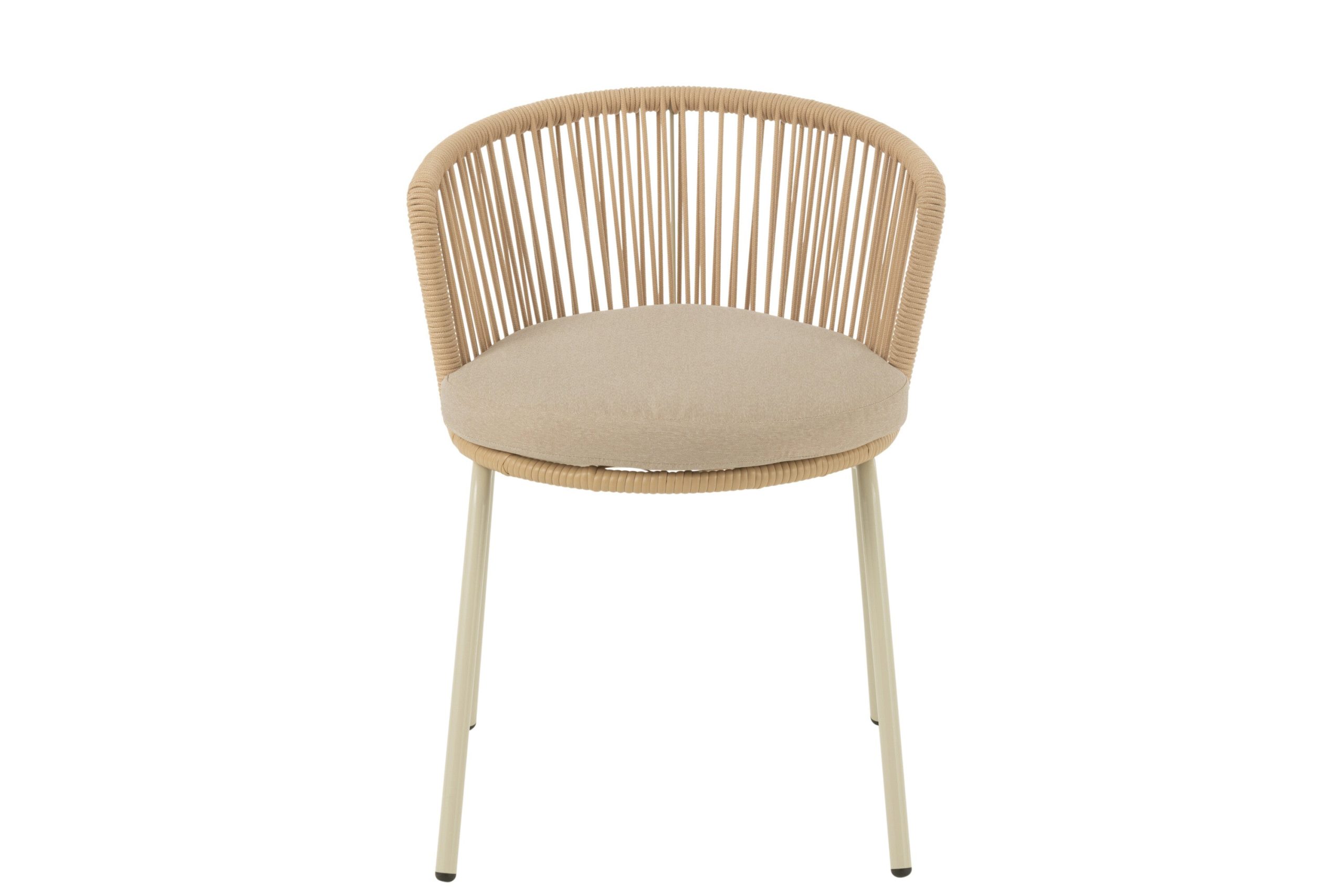 J-Line stoel Toa - metaal/koord - beige
