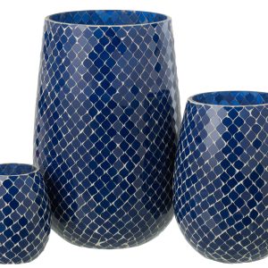 J-Line geurkaars Mia Mozaiek – Juniper love – glas – blauw – large – 2 J-Line geurkaars Mia Mozaiek – Juniper love – glas – blauw – large – 2
