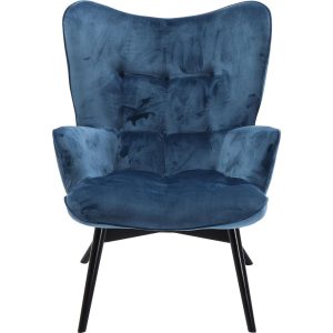 Kare Design Fauteuil Vicky fluweel olieblauw Kare Design Fauteuil Vicky fluweel olieblauw