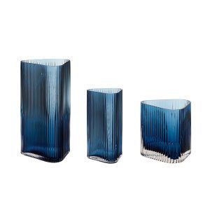 Hübsch vazen Elements – glas – 10x10xh11, 10x10xh20, 15x14xh28cm