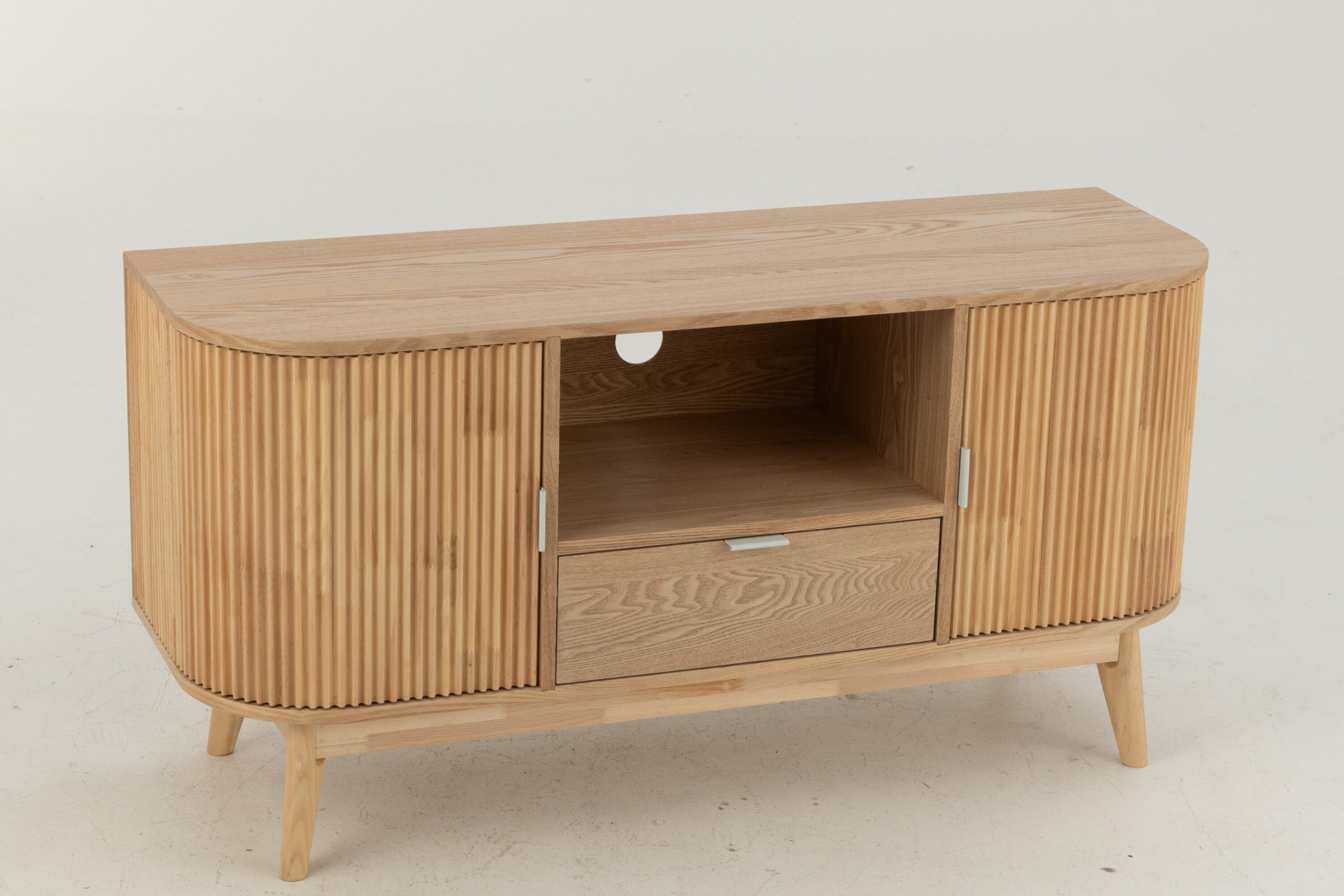 J-Line kast Rond - dennenhout - naturel - small