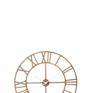 J-Line klok Roman – rotan/metaal – naturel – small – Ø 70 cm J-Line klok Roman – rotan/metaal – naturel – small – Ø 70 cm