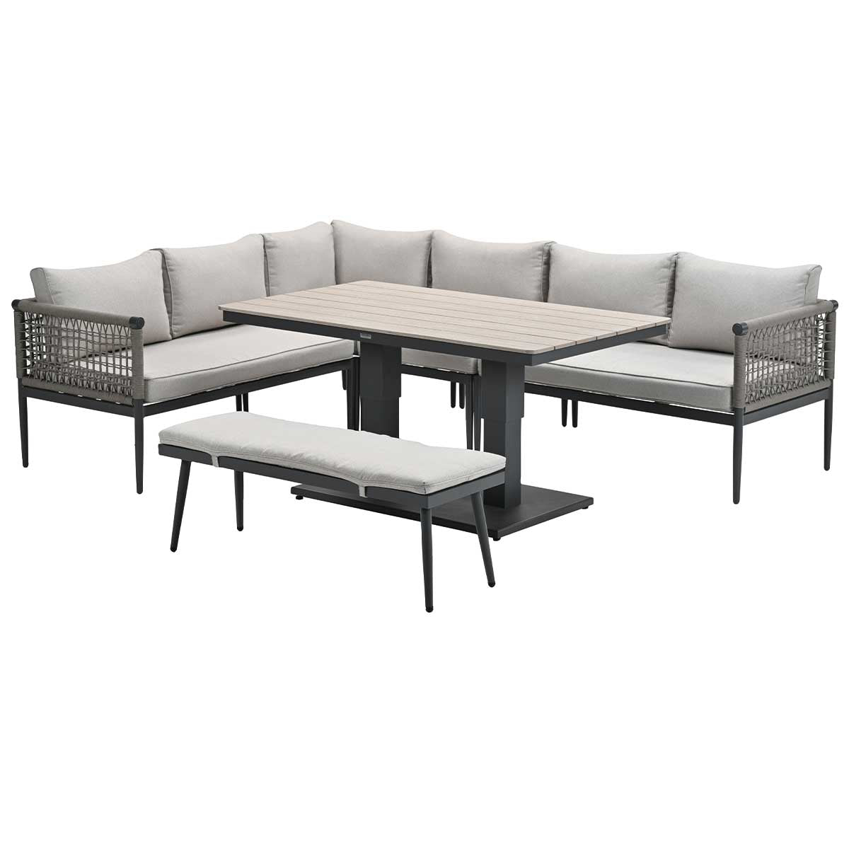 Garden Impressions lounge dining set Burela - Brugge - taupe - links -