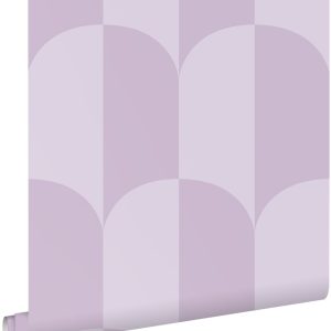ESTAhome behang art deco bogen lila paars – 53 cm x 10.05 m – 139993