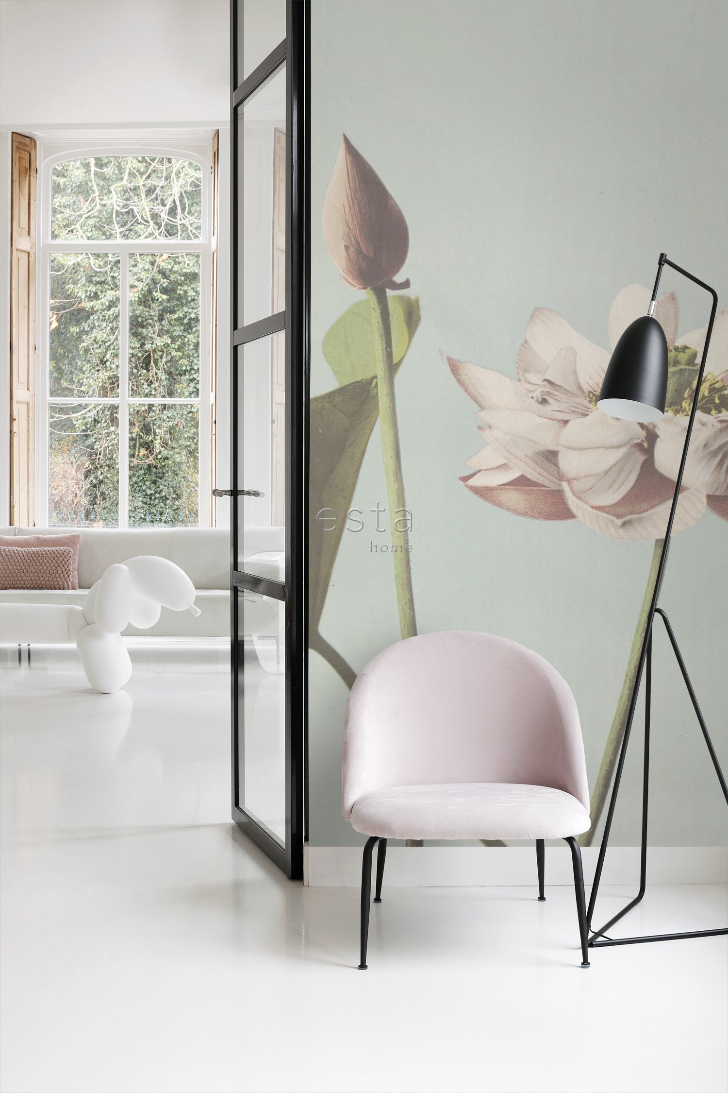 ESTAhome fotobehang lotusbloem oudroze - 186 x 279 cm - 158890