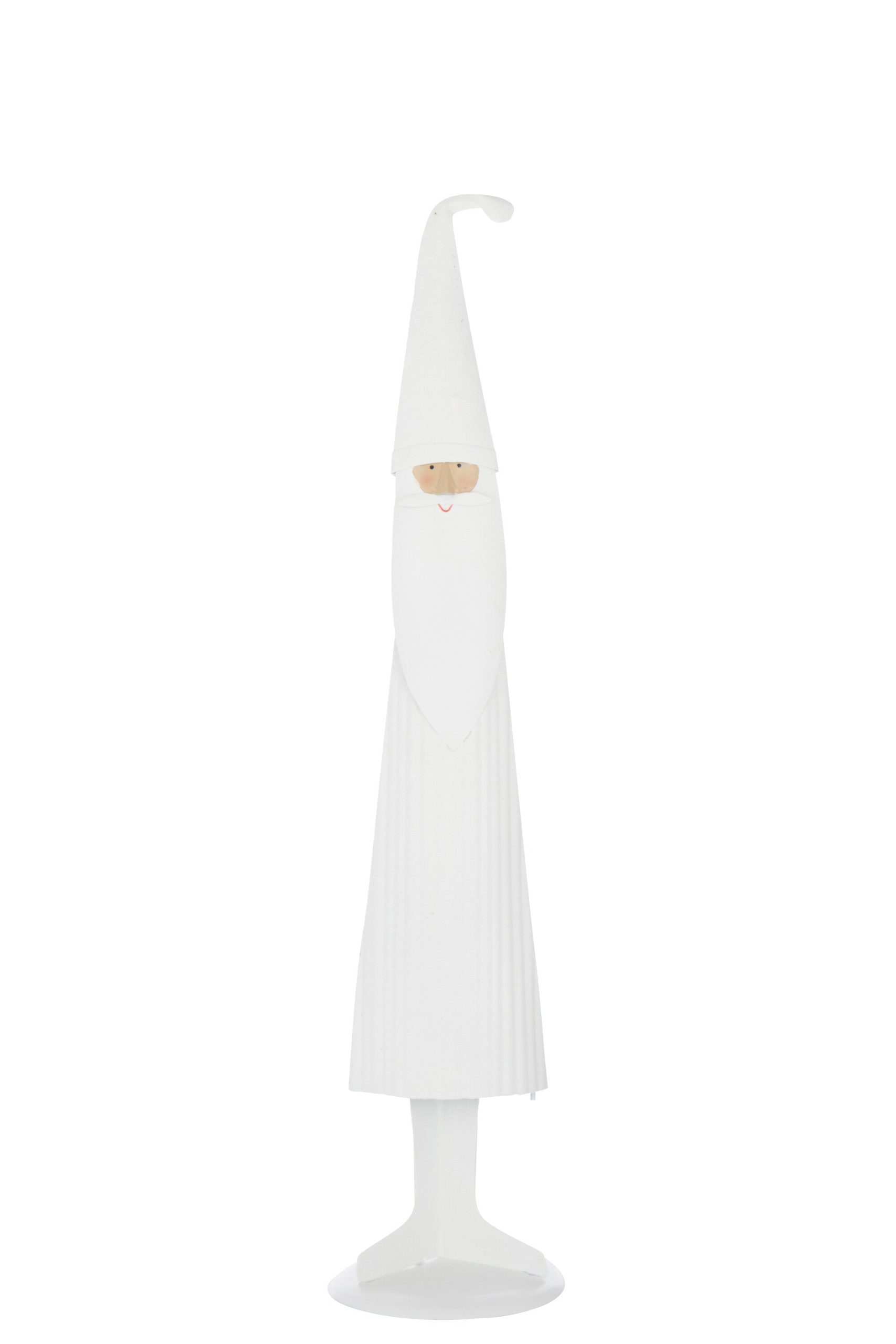 J-Line figuur Kerstman Modern - metaal - wit - large