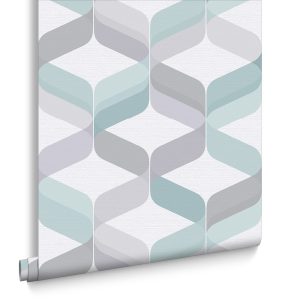 Graham & Brown Vliesbehang – Retro Aqua – 10mx52cm