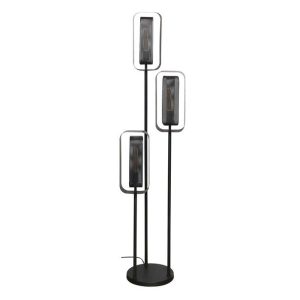 Giga Meubel Vloerlamp Rotate Mesh – Zwart Metaal – 3-Lichts – 170x42x4
