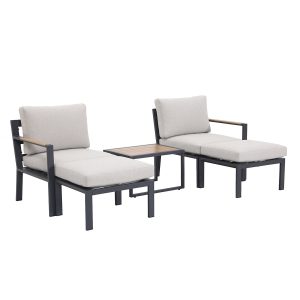 Garden Impressions loungeset Cinto donker grijs balkon 5-delig Garden Impressions loungeset Cinto donker grijs balkon 5-delig
