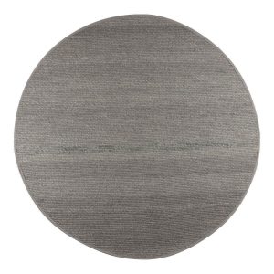 Interieur05 Rond Wollen Vloerkleed Donkergrijs Vik – 200 x 200 cm
