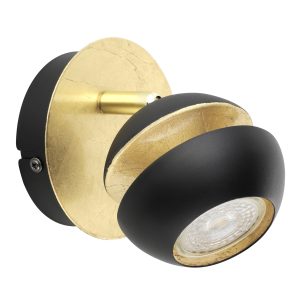 EGLO spot Nocito – 1 lichts – zwart, goud EGLO spot Nocito – 1 lichts – zwart, goud