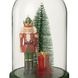 J-Line decoratie Stolp Notenkraker + Boom + Geschenken – kunststof – r