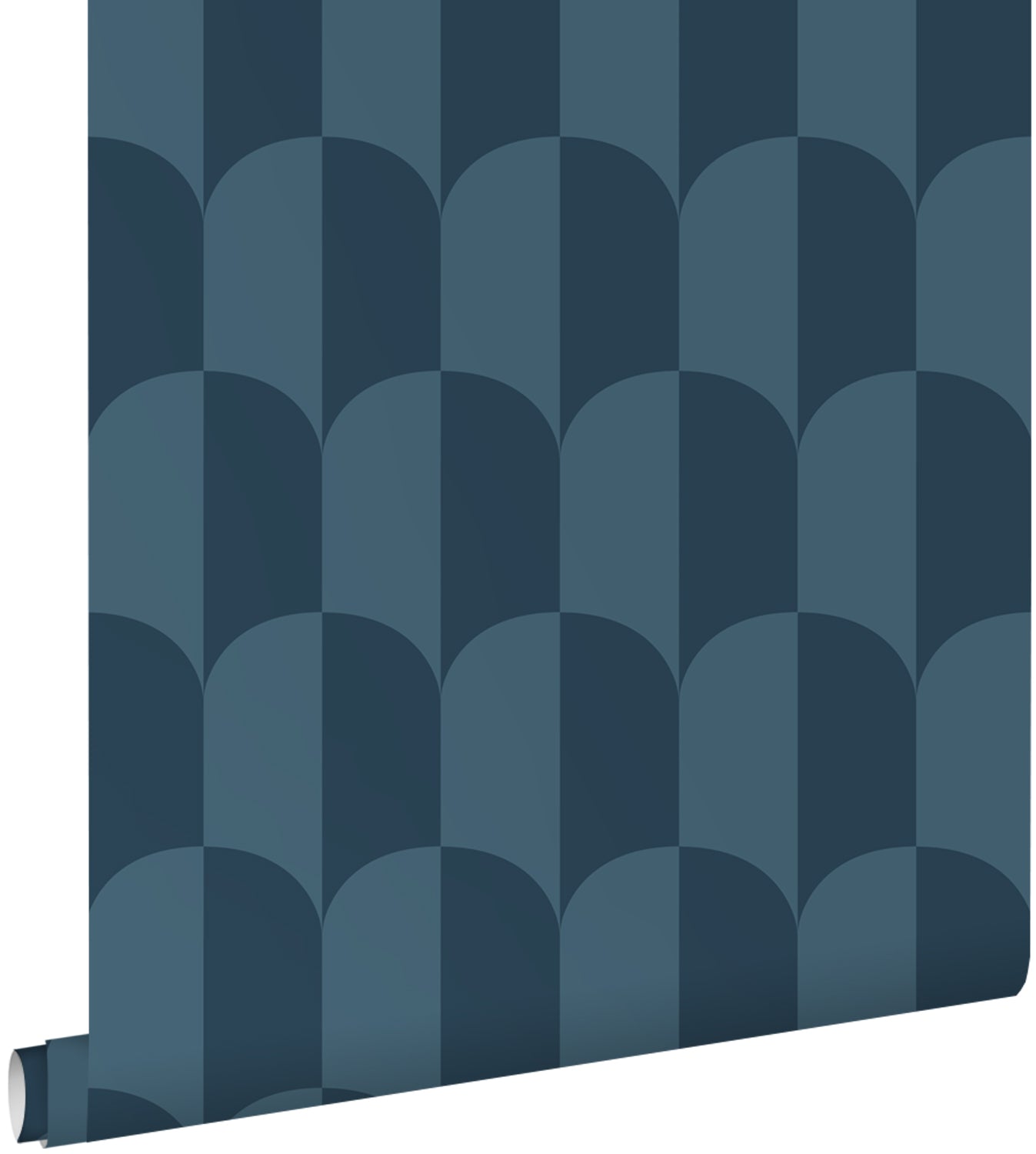ESTAhome behang art deco bogen vergrijsd donker blauw - 53 cm x 10.05
