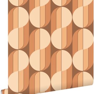 ESTAhome behang retro ornamenten terracotta – 50 x 900 cm – 131590