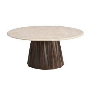 Giga Meubel Salontafel Faiza – Rond – Marmer – 90cm