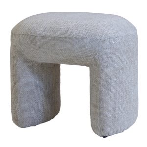 Giga Meubel Poef Raven – Taupe – Stof – 47x42x42cm