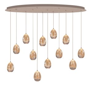 Highlight hanglamp Egg – 12 lichts – 140 x 155 cm – champagne Highlight hanglamp Egg – 12 lichts – 140 x 155 cm – champagne