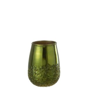 J-Line kaarshouder Spiegel – glas – groen – small – 2 stuks