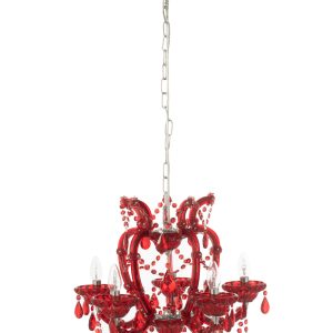 J-Line hanglamp Kand Antiek – glas – rood J-Line hanglamp Kand Antiek – glas – rood