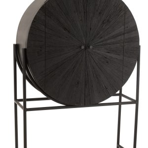 J-Line barkast Shanil – gerecycleerd hout – zwart