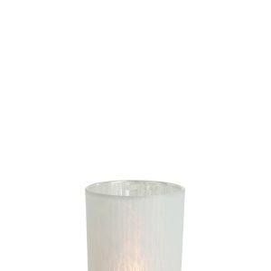 J-Line windlicht Veer – glas – wit – medium – 2 stuks J-Line windlicht Veer – glas – wit – medium – 2 stuks