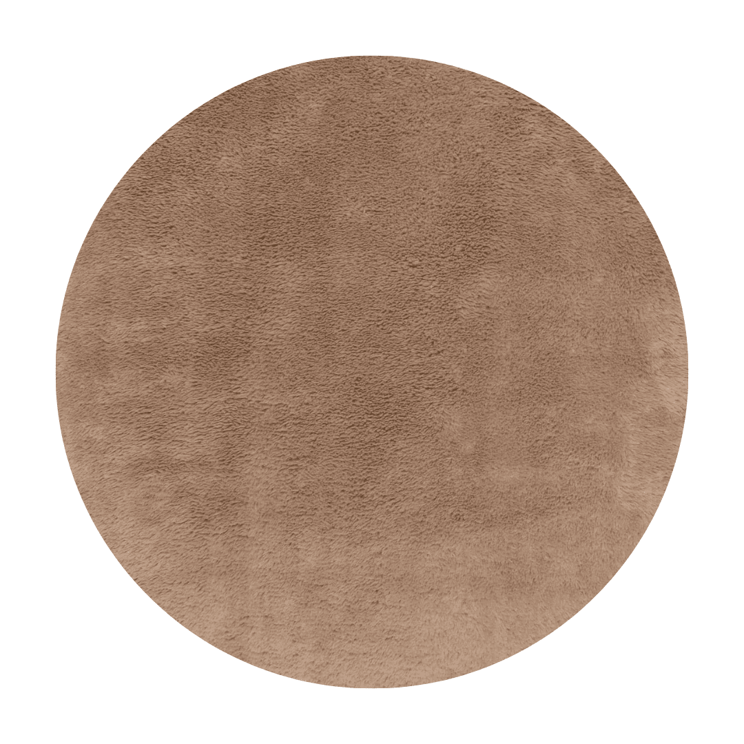 Interieur05 vloerkleed Furr - bruin - Ø 120 cm