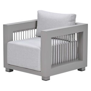 Houston aluminium lounge tuinstoel – taupe – valley sand