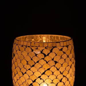 J-Line windlicht Mozaiek – glas – aqua – large J-Line windlicht Mozaiek – glas – aqua – large