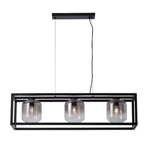 Freelight hanglamp Dentro – 3 lichts – 110x 130 cm – zwart rook Freelight hanglamp Dentro – 3 lichts – 110x 130 cm – zwart rook
